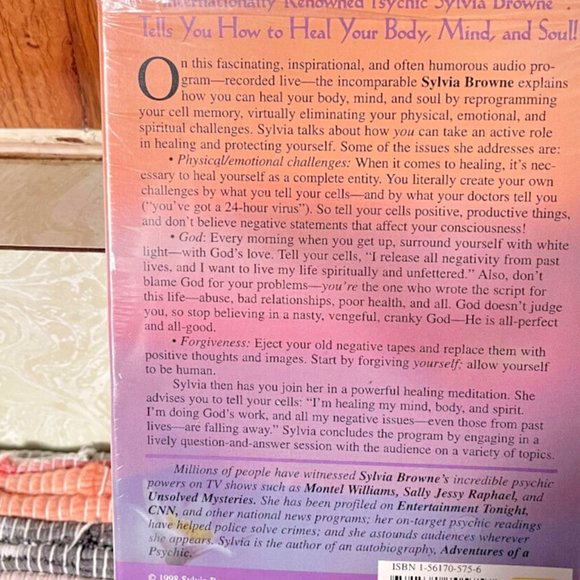 Sylvia Browne ~ Healing Your Body, Mind & Soul Two (2) Tape Set ~ New - Picture 2 of 2